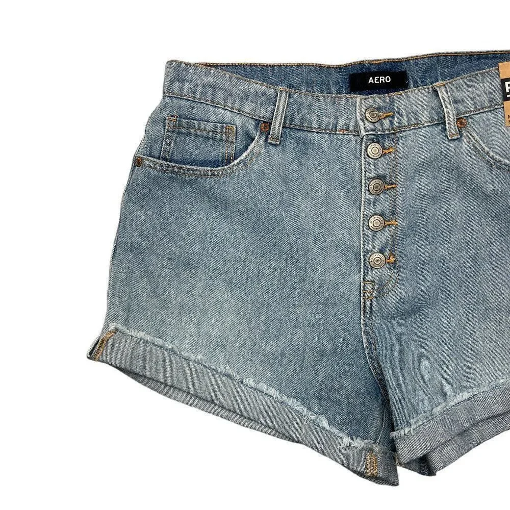 AERO Jean Shorts Women's Size 12 Blue 3.25